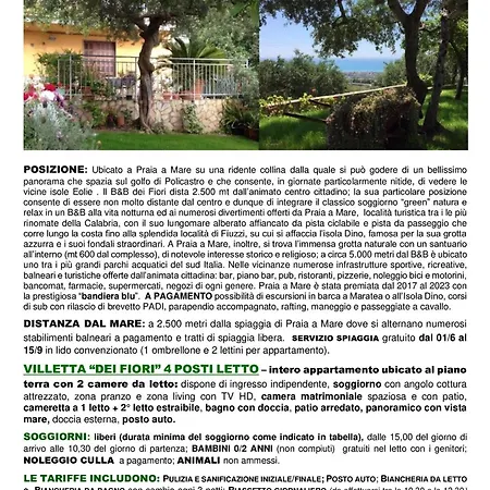 Bed & Breakfast Dei Fiori Praia a Mare
